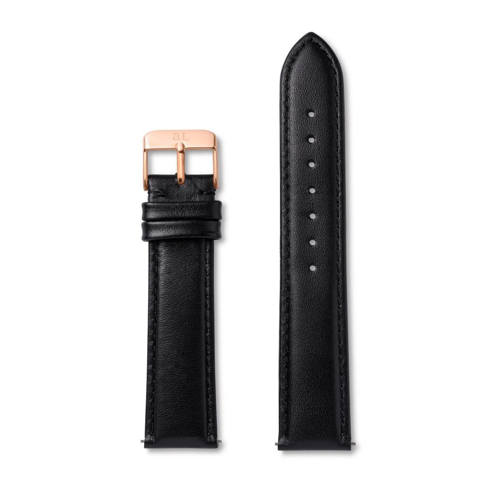 Black Leather Kensington 40 Strap