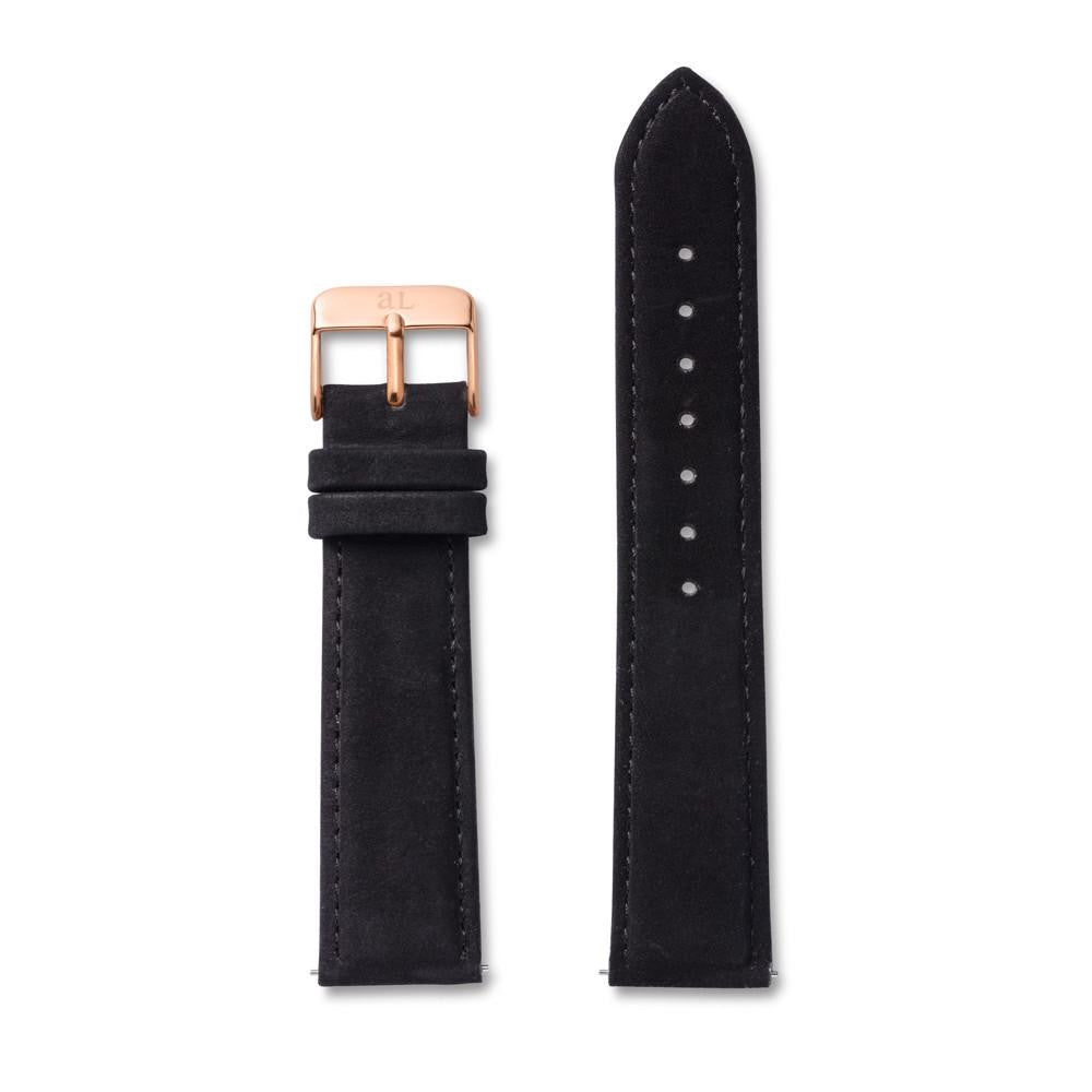 Black Suede Kensington 40 Strap