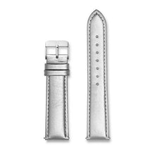 Metallic Silver Leather 40 Strap