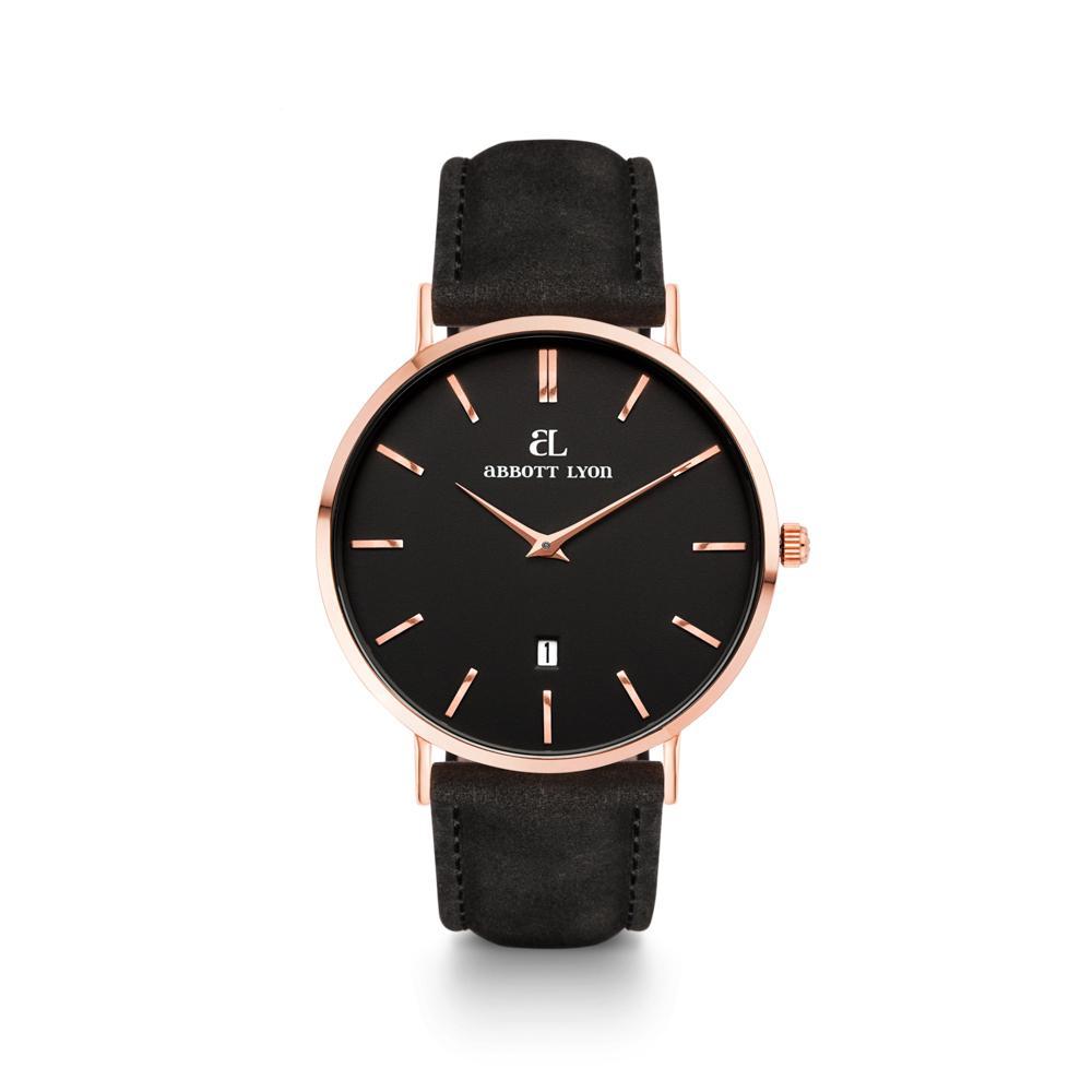 Black Leather Kensington 40 (Rose/Black)