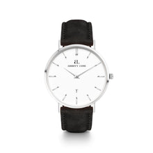 Black Leather Kensington 40 (Silver/White)