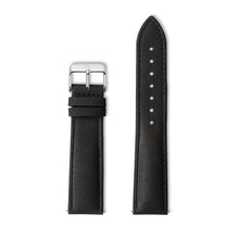 Black Leather 40 Strap (Silver)