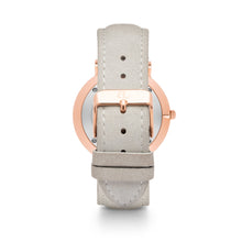 Grey Leather 40 Strap (Rose Gold)