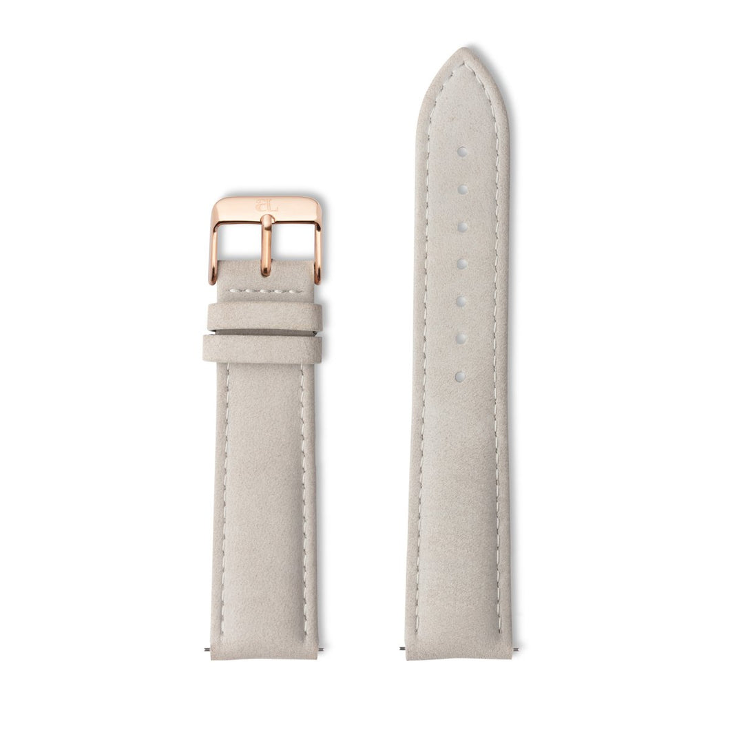 Grey Leather 40 Strap (Rose Gold)