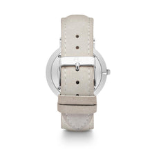 Mist Grey Leather Kensington 40 (Silver/White)