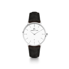 Black Leather Silver Kensington 34 (Silver/White)