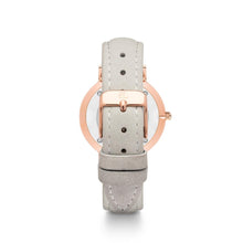 Mist Grey Leather Rose Gold Kensington 34 (Rose/White)