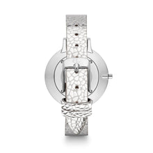 Metallic Silver Leather Minimale 38 (Silver/White)