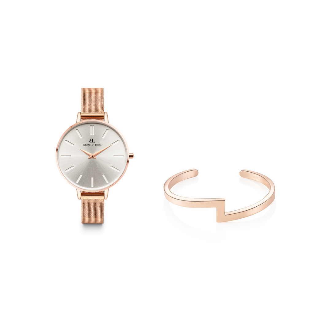 Rose Gold Chain Minimale 38 Zig Zag Gift Set (Rose)