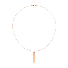 Large Hammered Lineare Pendant (Rose)