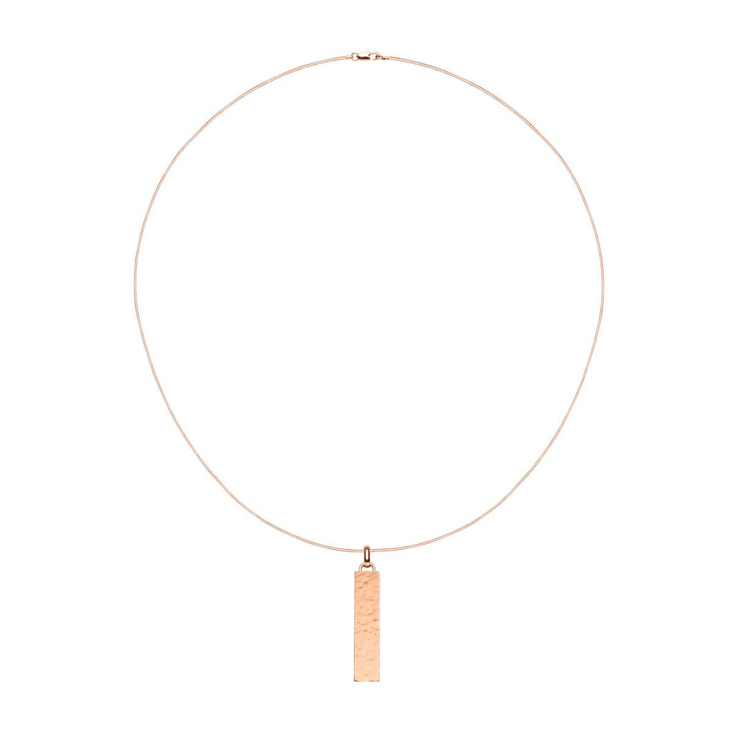 Large Hammered Lineare Pendant (Rose)