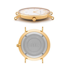 Black Leather Kensington 40 (Gold/White)