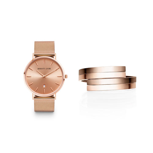 Rose Gold Chain Stellar 40 Entwine Gift Set (Rose/Mocha)